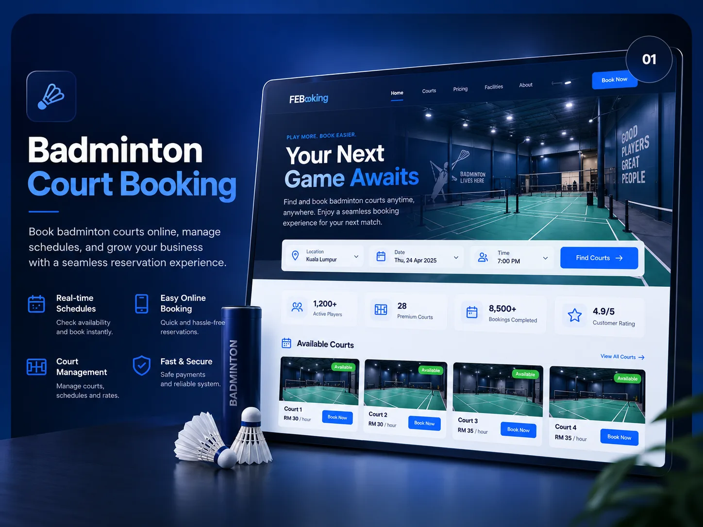 Badminton Court Booking Website